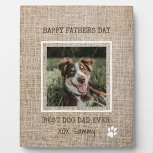 Bester Hundepapa überhaupt  Jute-Foto zum Vatertag Fotoplatte