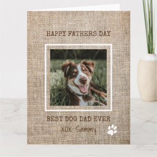 Bester Hundepapa überhaupt Jute-Foto zum Vatertag Karte