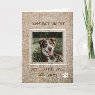 Bester Hundepapa überhaupt Jute-Foto zum Vatertag Karte