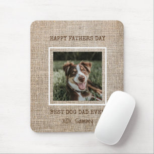 Bester Hundepapa überhaupt  Jute-Foto zum Vatertag Mousepad