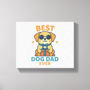 Bester Hundepapa überhaupt – Lustiges Vatertags-Hu Leinwanddruck