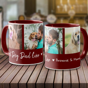 Bester Hundepapa überhaupt Pet 3 Fotocollage Maron Tasse