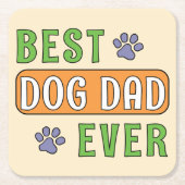 Bester Hundepapa überhaupt Rechteckiger Pappuntersetzer (Vorderseite)