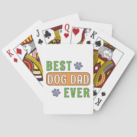 Bester Hundepapa überhaupt Spielkarten (Rückseite)