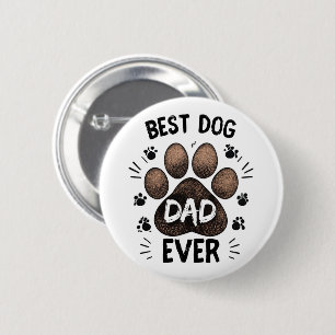 Bester Hundepapa überhaupt – Süßer Pfotenabdruck H Button