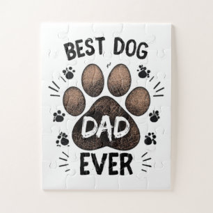 Bester Hundepapa überhaupt – Süßer Pfotenabdruck H Puzzle