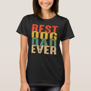 Bester Hundepapa überhaupt Vintage Vatertag Retro T-Shirt