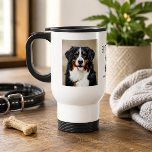 Bester Hundepapa   Zwei Foto-Handschrift-Text Kaff Reisebecher