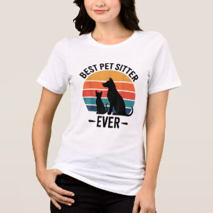 Bester Hundesitter Aller Zeiten Lustiges Haustier Tri-Blend Shirt