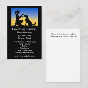 Bester Hundetrainer Canine Instructor Visitenkarte