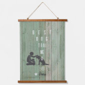 Bester Hundetrainer je mit Holz überzogene Wandtap Wandteppich Mit Holzrahmen (Vorderseite)