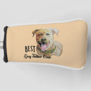 Bester Hundevater je Pit Bull Brindle  Golf Headcover