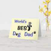 Bester HundeVater Karte (Gelbe Blume)