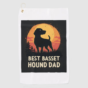 Bester Hundevater Papa - Vintage Basset Hound T-Sh Golfhandtuch