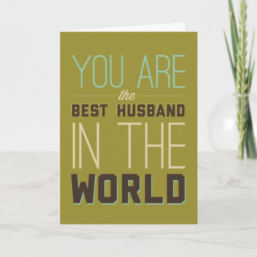 Bester Husband [Ehefrau] Karte (Vorderseite)