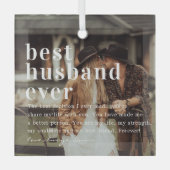 Bester Husband je | Angebot und Foto Ornament Aus Glas (Vorderseite)