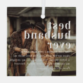 Bester Husband je | Angebot und Foto Ornament Aus Glas (Rückseite)