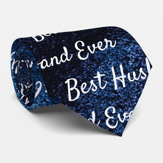 Bester Husband je | Blue Dream Abstrakt Neck Tie Krawatte (Gerollt)