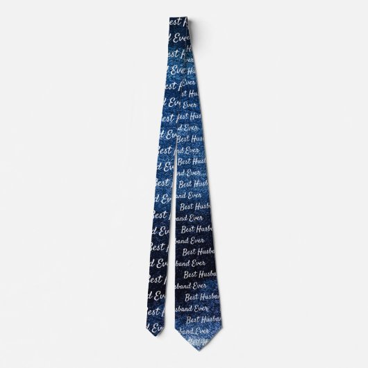 Bester Husband je | Blue Dream Abstrakt Neck Tie Krawatte (Rückseite)