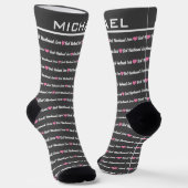 Bester Husband je | Elegant Monogram Socken (Gewinkelt)
