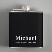 Bester Husband je Monogram Black Flachmann