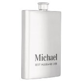 Bester Husband je Monogram Flachmann (Rechts)