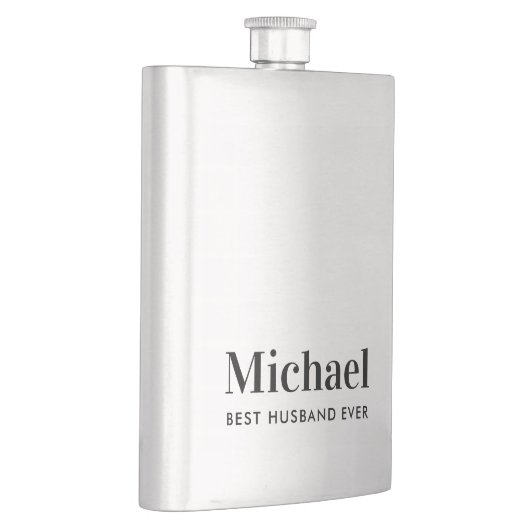 Bester Husband je Monogram Flachmann (Rechts)