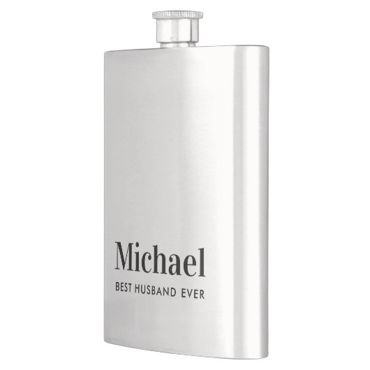 Bester Husband je Monogram Flachmann (Links)