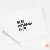 Bester Husband je Ovaler Aufkleber (Umschlag)