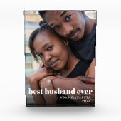 Bester Husband je Personalisiert Fotoblock (Vorderseite)