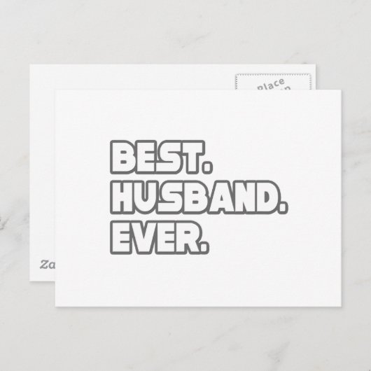 Bester Husband je Postkarte (Vorne/Hinten)
