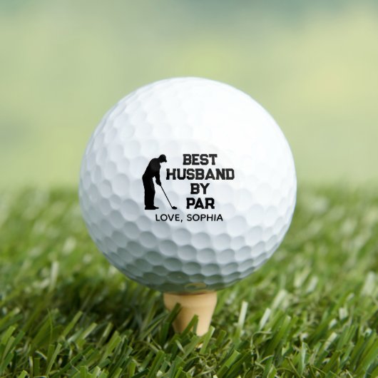 Bester Husband mit Par Simple mit benutzerdefinier Golfball (Insitu T-Shirt)