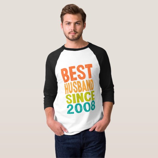 Bester Husband seit 2008 T-Shirt (Vorne ganz)