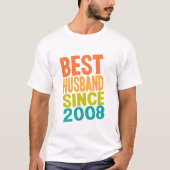 Bester Husband seit 2008 T-Shirt (Vorderseite)