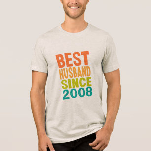 Bester Husband seit 2008 Tri-Blend Shirt