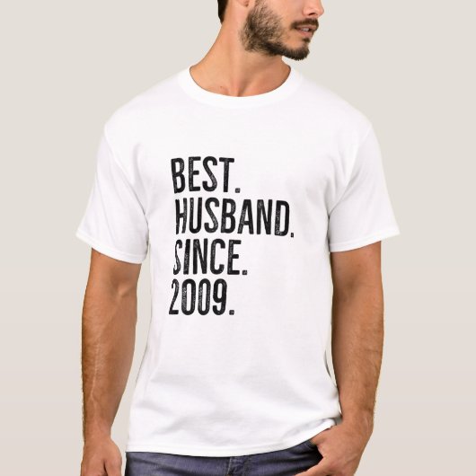Bester Husband seit 2009 Epic Couple Wedding Anniv T-Shirt (Vorderseite)
