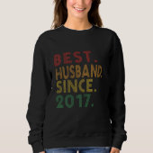 Bester Husband seit 2017 Funny 3. Wedding Annivers Sweatshirt (Vorderseite)