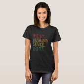 Bester Husband seit 2017 Funny 3. Wedding Annivers T-Shirt (Vorne ganz)
