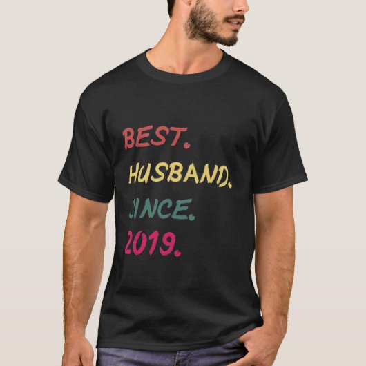 Bester Husband seit 2019 T-Shirt (Vorderseite)
