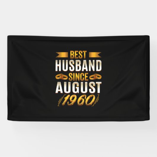 Bester Husband seit August 1960 - Funny 60. Banner (Horizontal)