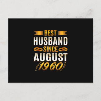 Bester Husband seit August 1960 - Funny 60. Einladungspostkarte