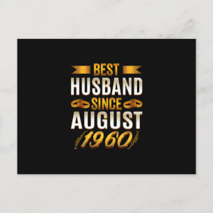 Bester Husband seit August 1960 - Funny 60. Feiertagspostkarte