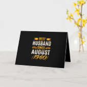 Bester Husband seit August 1960 - Funny 60. Karte (Gelbe Blume)