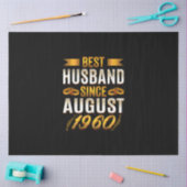 Bester Husband seit August 1960 - Funny 60. Seidenpapier (Basteln)