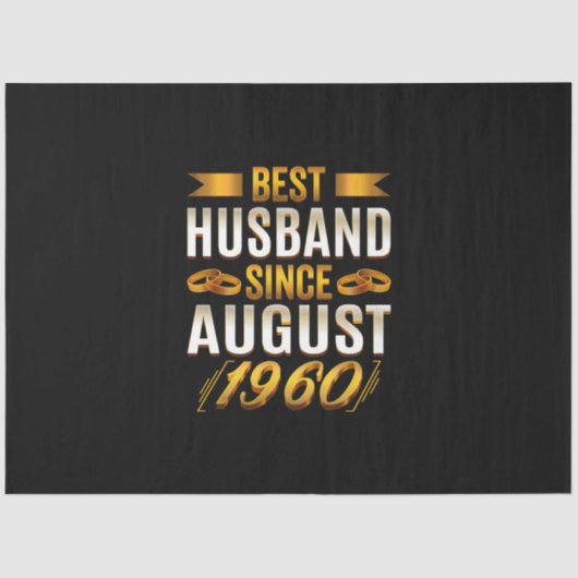 Bester Husband seit August 1960 - Funny 60. Seidenpapier (Vorderseite)
