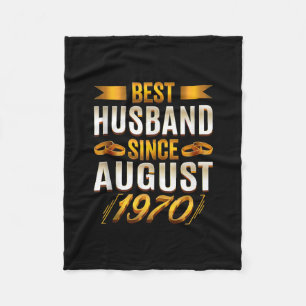 Bester Husband seit August 1970 - Funny 50. Fleecedecke