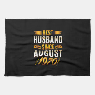 Bester Husband seit August 1970 - Funny 50. Geschirrtuch