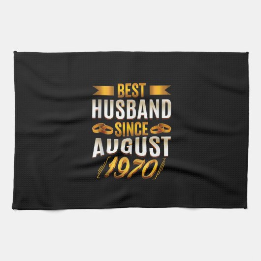 Bester Husband seit August 1970 - Funny 50. Geschirrtuch (Horizontal)