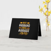 Bester Husband seit August 1970 - Funny 50. Karte (Gelbe Blume)
