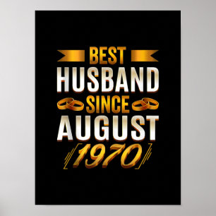 Bester Husband seit August 1970 - Funny 50. Poster